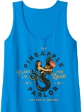 Fun Tiki Bar Tattoo Pinup: Tropical Pineapple Sailor Mermaid Tank Top